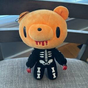 Halloween Gloomy Bear Plush Skeleton Orange Black Blood Claws Stuffed Toy 9”